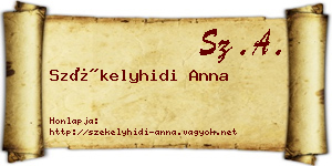 Székelyhidi Anna névjegykártya