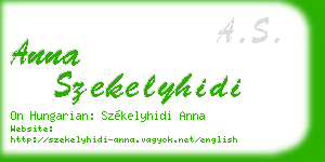 anna szekelyhidi business card