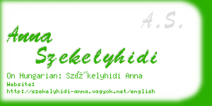 anna szekelyhidi business card